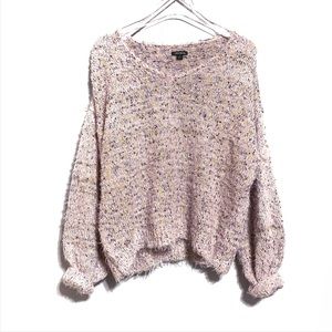Wild Fable Light Pink Speckled Fuzzy Sweater